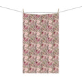 Vintage Wildflowers & Iris Blush Pink Kitchen Tea Towel