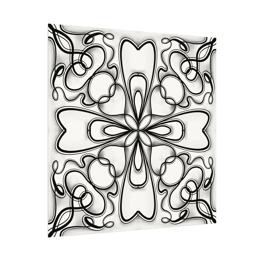 Boho Design Number 2 Coloring Poster on Fine Textured Watercolor Matte Print - Make Your Coloring Pages Stand Out!