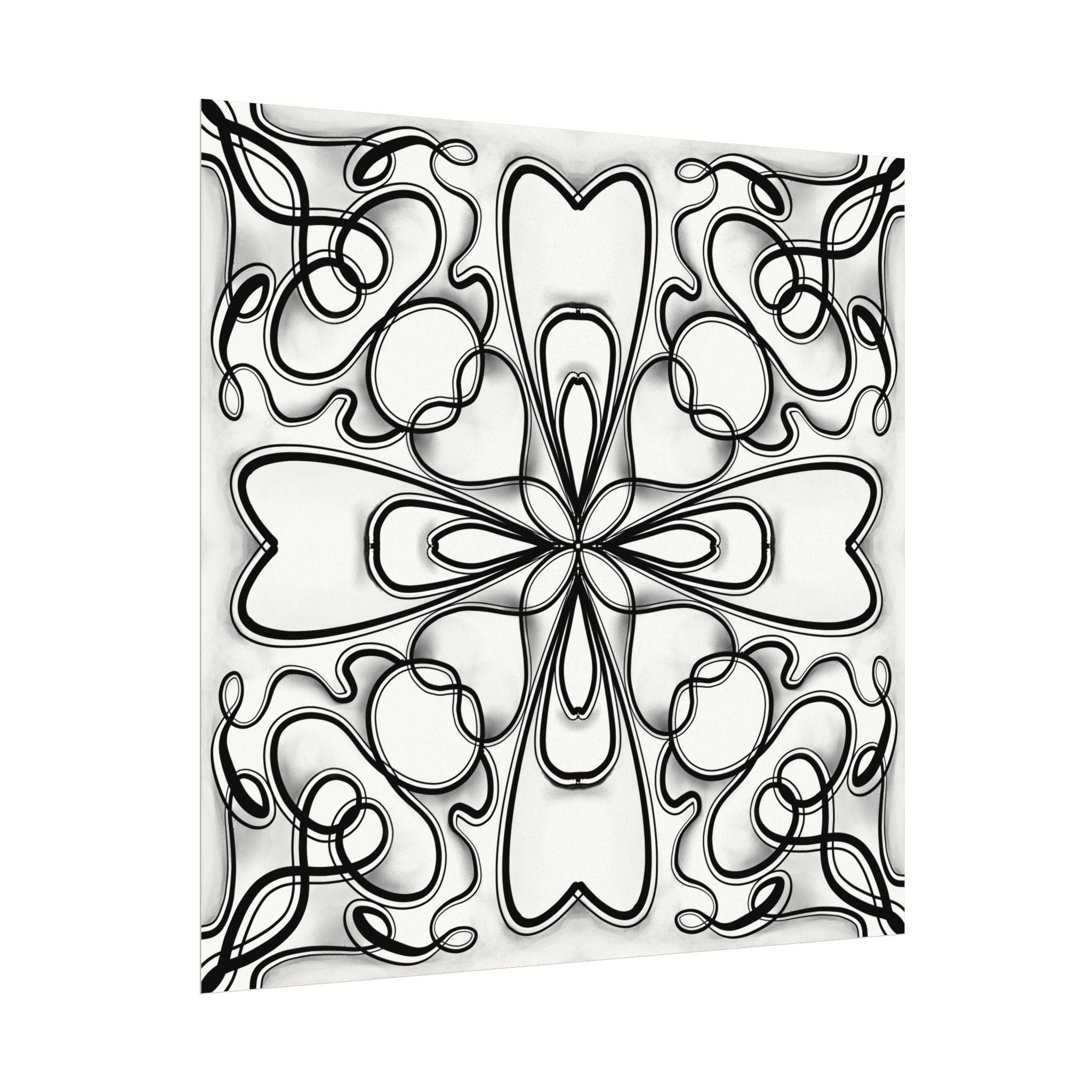 Boho Design Number 2 Coloring Poster on Fine Textured Watercolor Matte Print - Make Your Coloring Pages Stand Out!