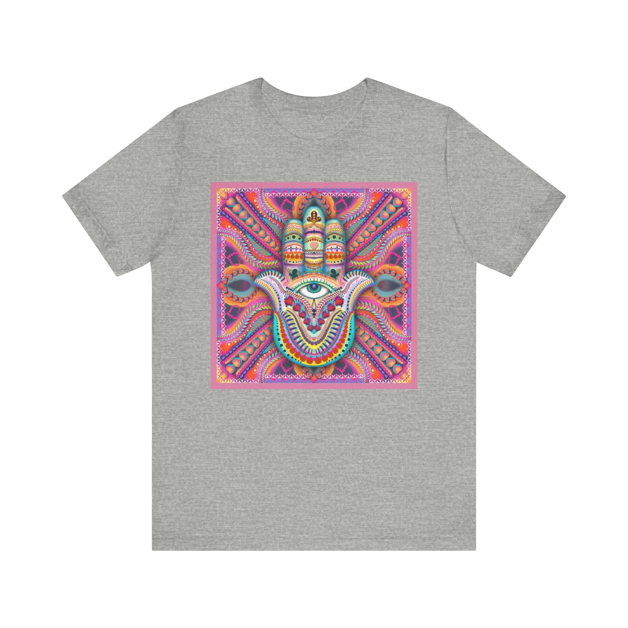 Hamsa Protection T-Shirt — Hand-Drawn Leah Quinn Spiritual Tee
