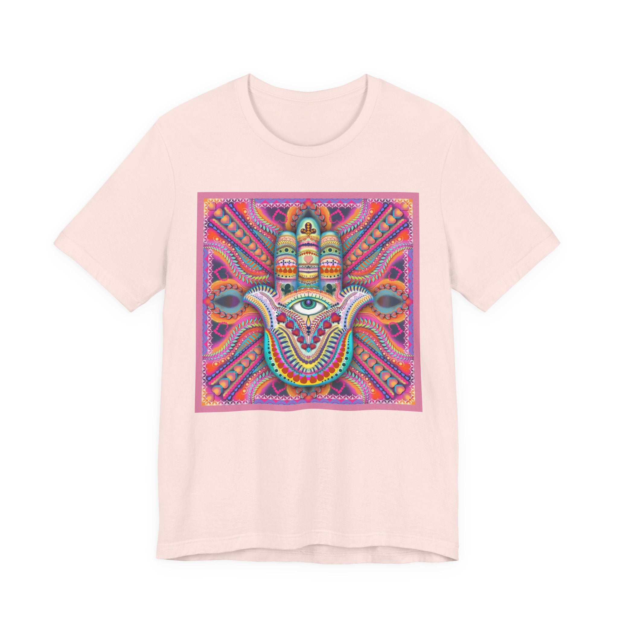 Hamsa Protection T-Shirt — Hand-Drawn Leah Quinn Spiritual Tee