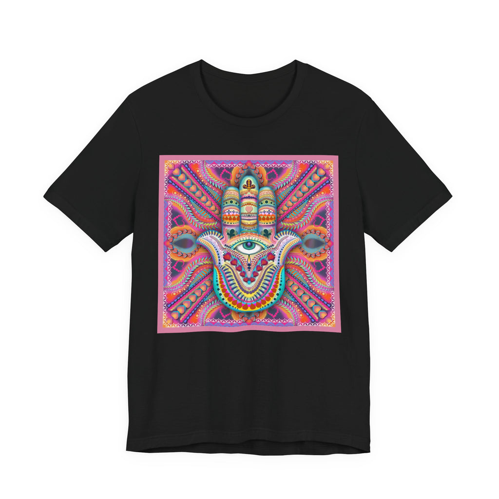 Hamsa Protection T-Shirt — Hand-Drawn Leah Quinn Spiritual Tee