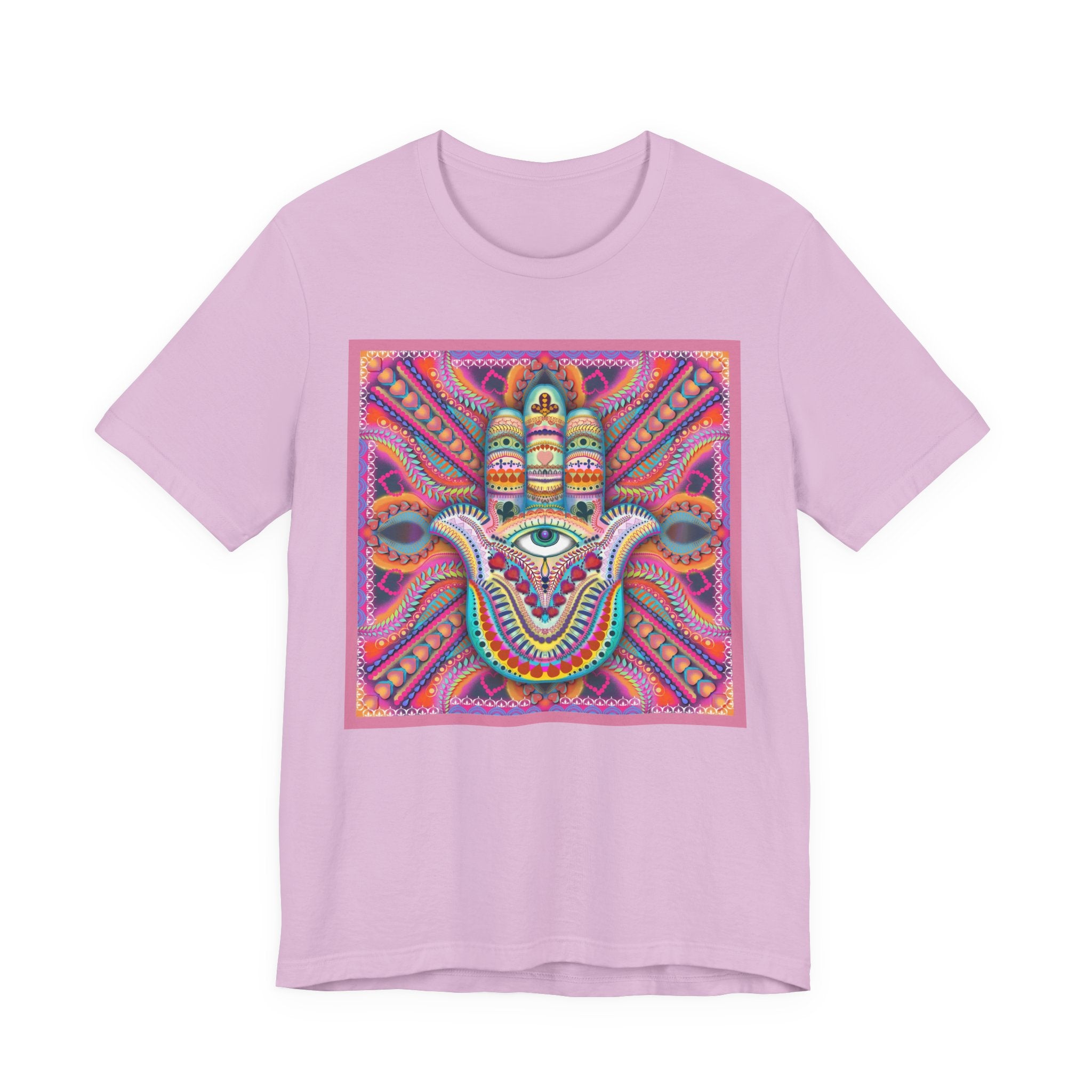 Hamsa Protection T-Shirt — Hand-Drawn Leah Quinn Spiritual Tee