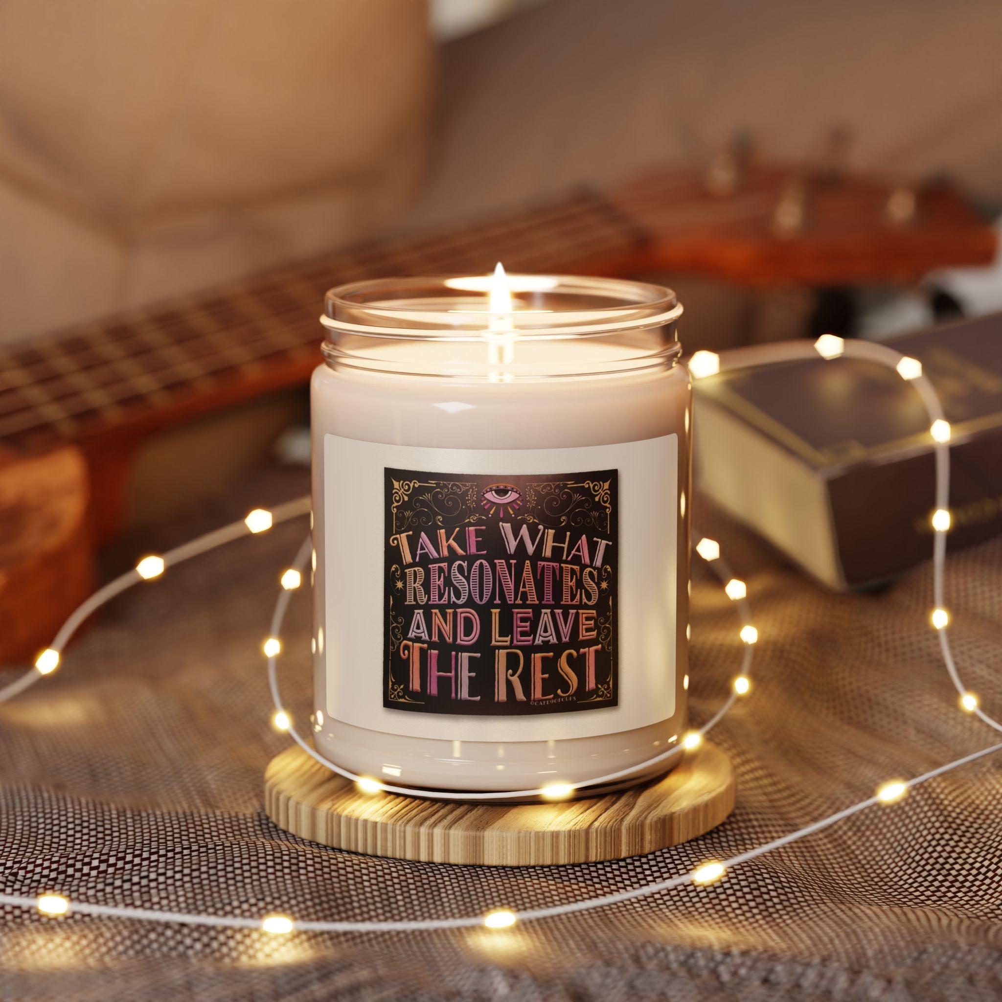 Take What Resonates and Leave The Rest, Tarot, Life Quote, LOA - Scented Soy Candles, 9oz to Sooth Your Heart and Soul