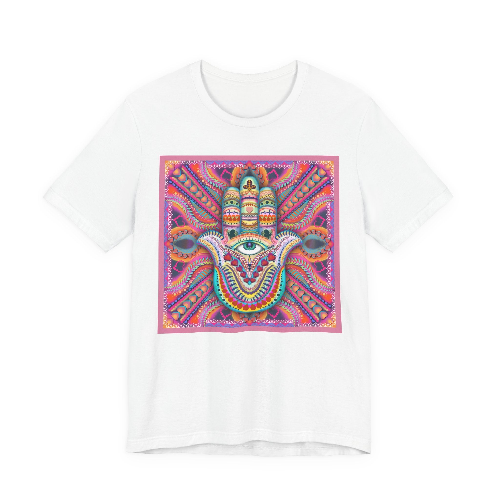 Hamsa Protection T-Shirt — Hand-Drawn Leah Quinn Spiritual Tee