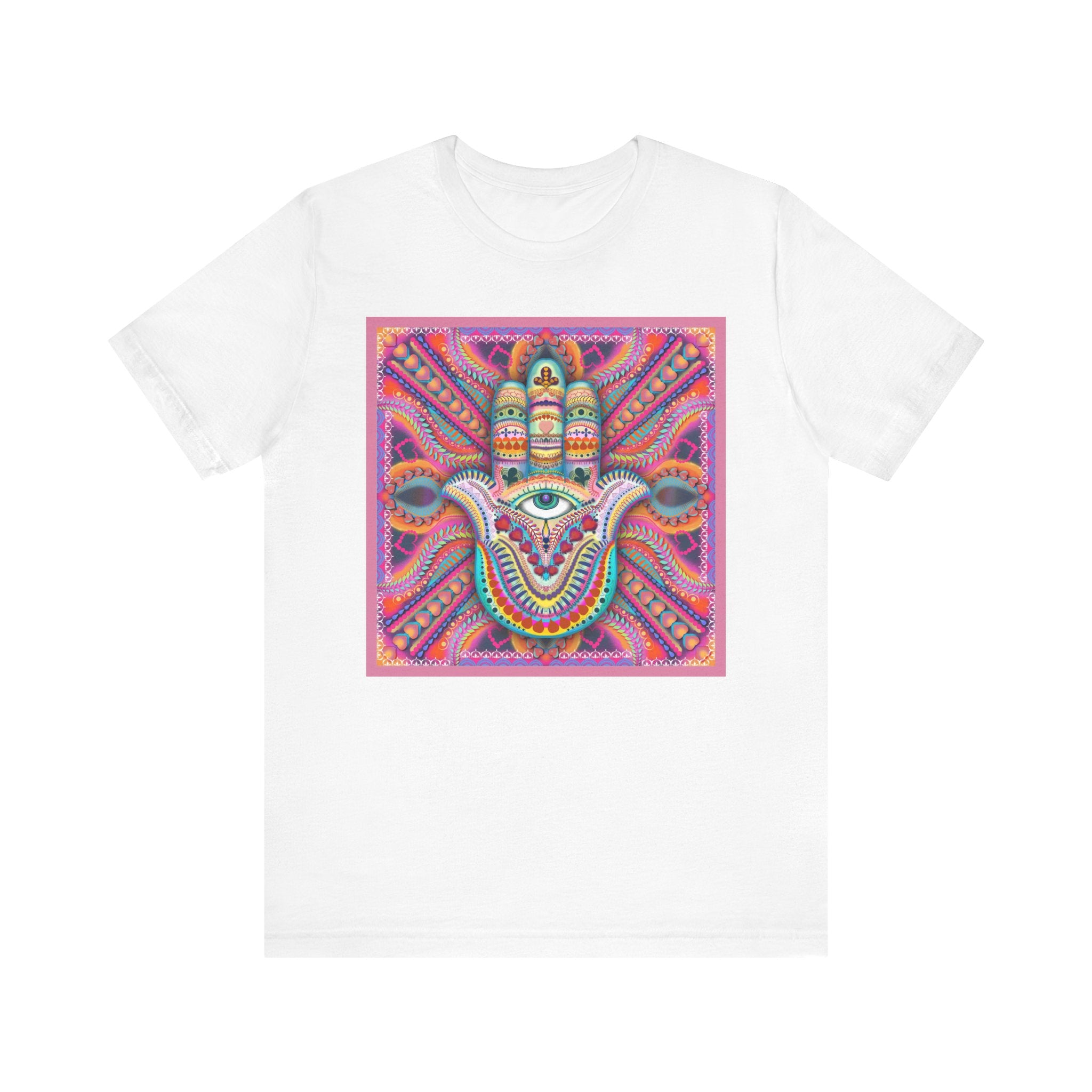 Hamsa Protection T-Shirt — Hand-Drawn Leah Quinn Spiritual Tee