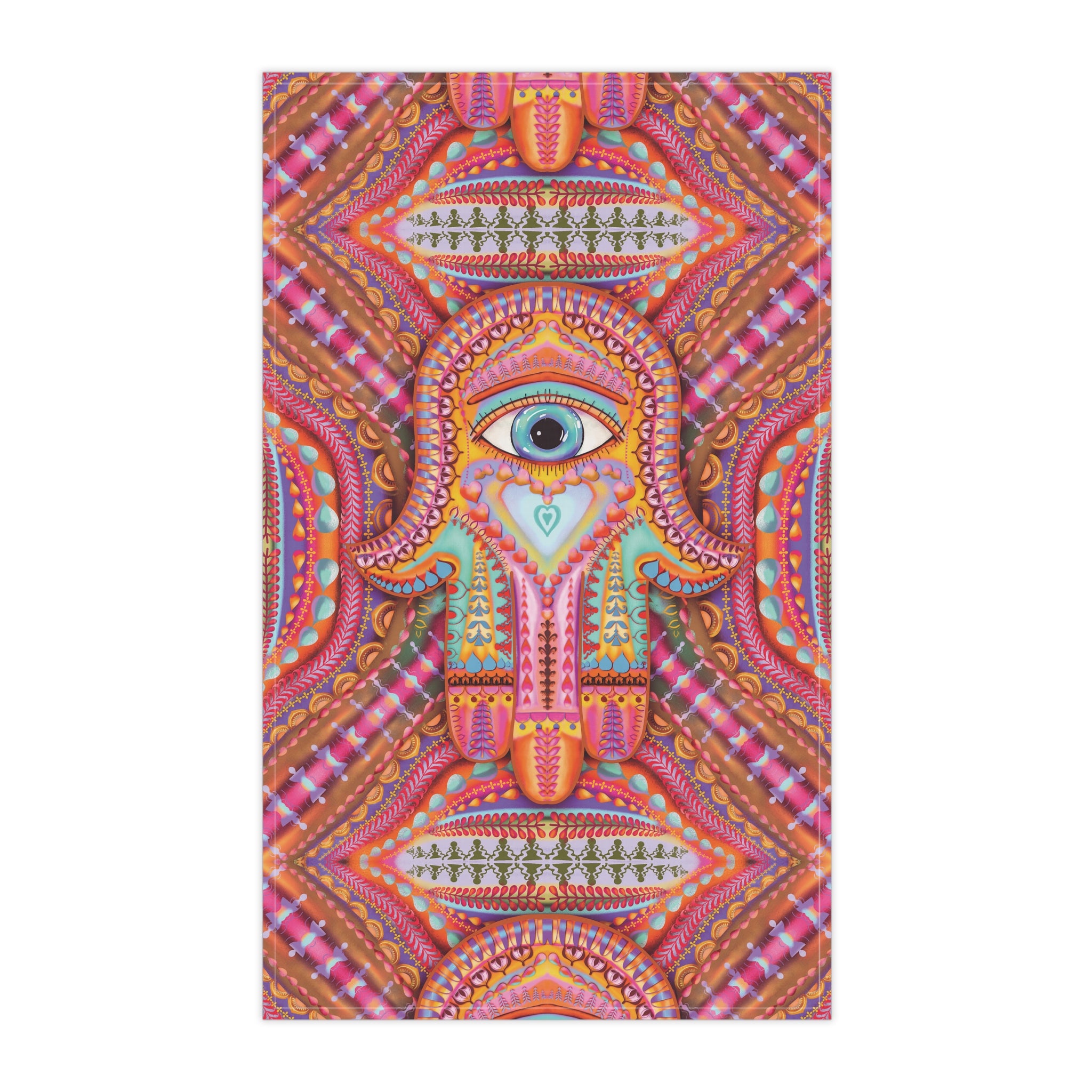 Copy of Hamsa Design number 1 Tarot Kitchen Tea Towel — Helps protect while you dry your dishes ;)  Design by Leah Quinn