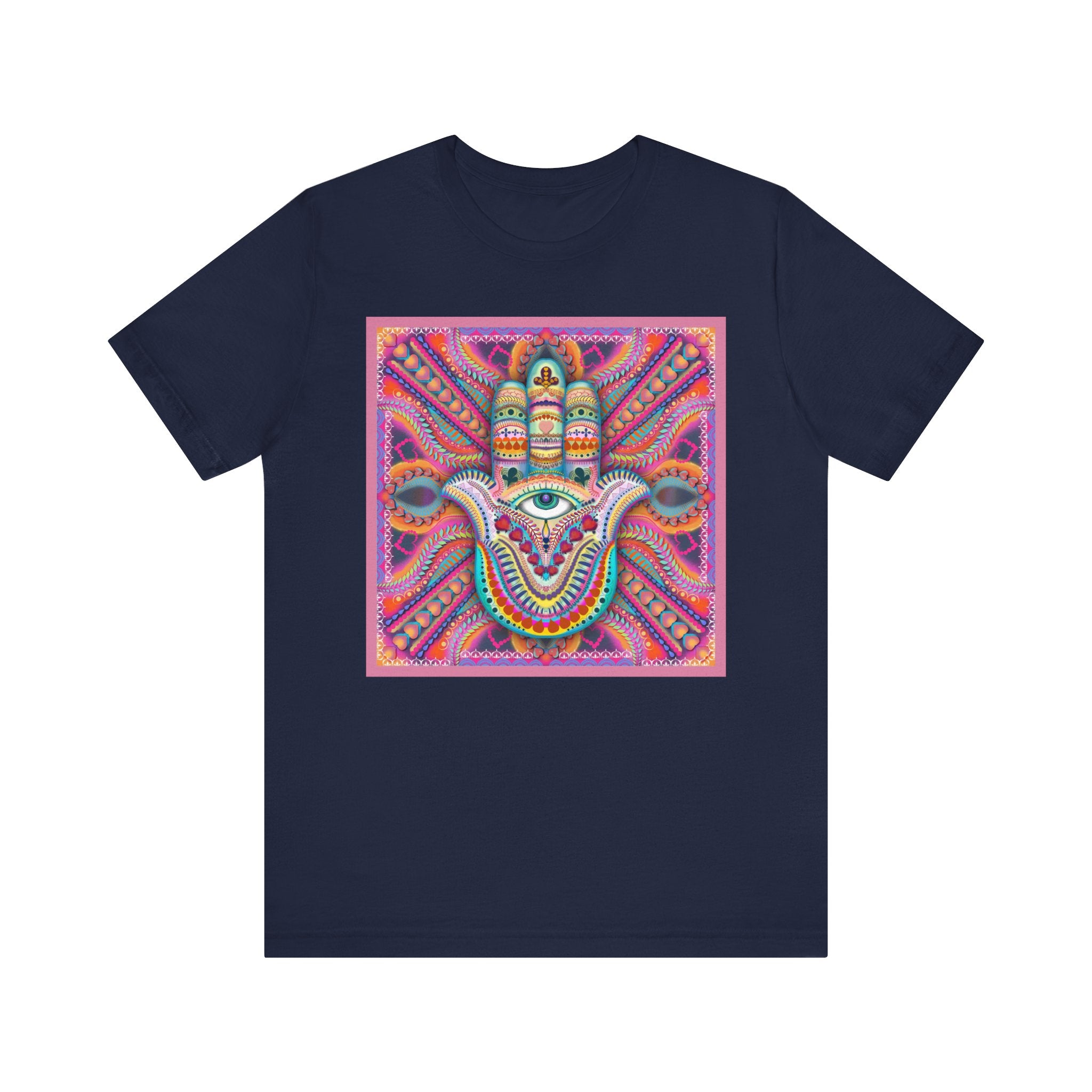 Hamsa Protection T-Shirt — Hand-Drawn Leah Quinn Spiritual Tee
