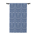 Vintage Brocade Blue Blackout Curtain – Floral Single Panel 50x84"