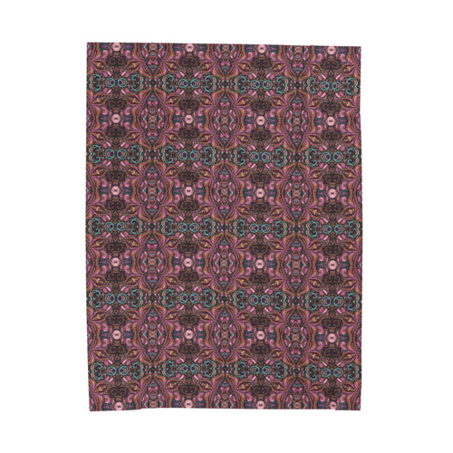 Bohemian Rose 'Sabrina Design' Velvet Plush Blanket – Kaleidoscope Floral Throw