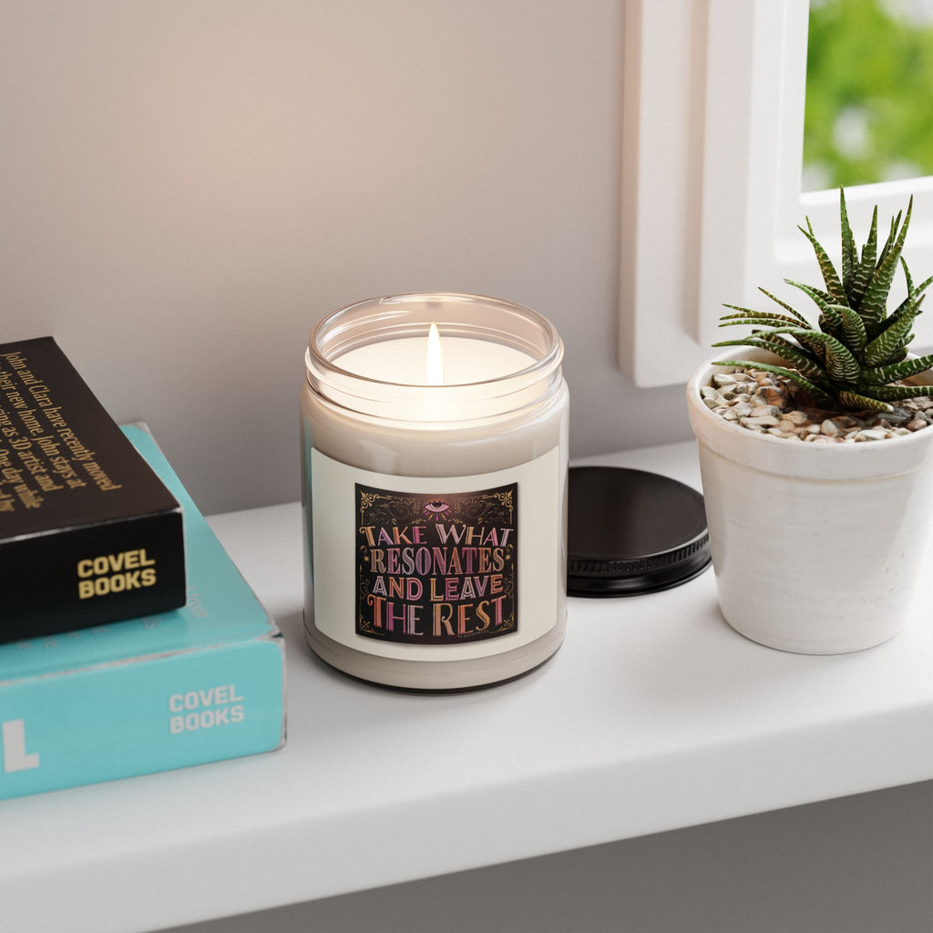 Take What Resonates and Leave The Rest, Tarot, Life Quote, LOA - Scented Soy Candles, 9oz to Sooth Your Heart and Soul