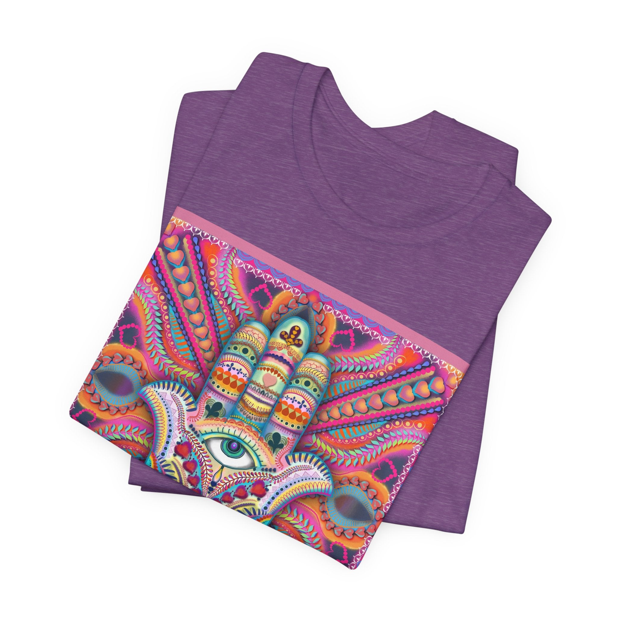 Hamsa Protection T-Shirt — Hand-Drawn Leah Quinn Spiritual Tee