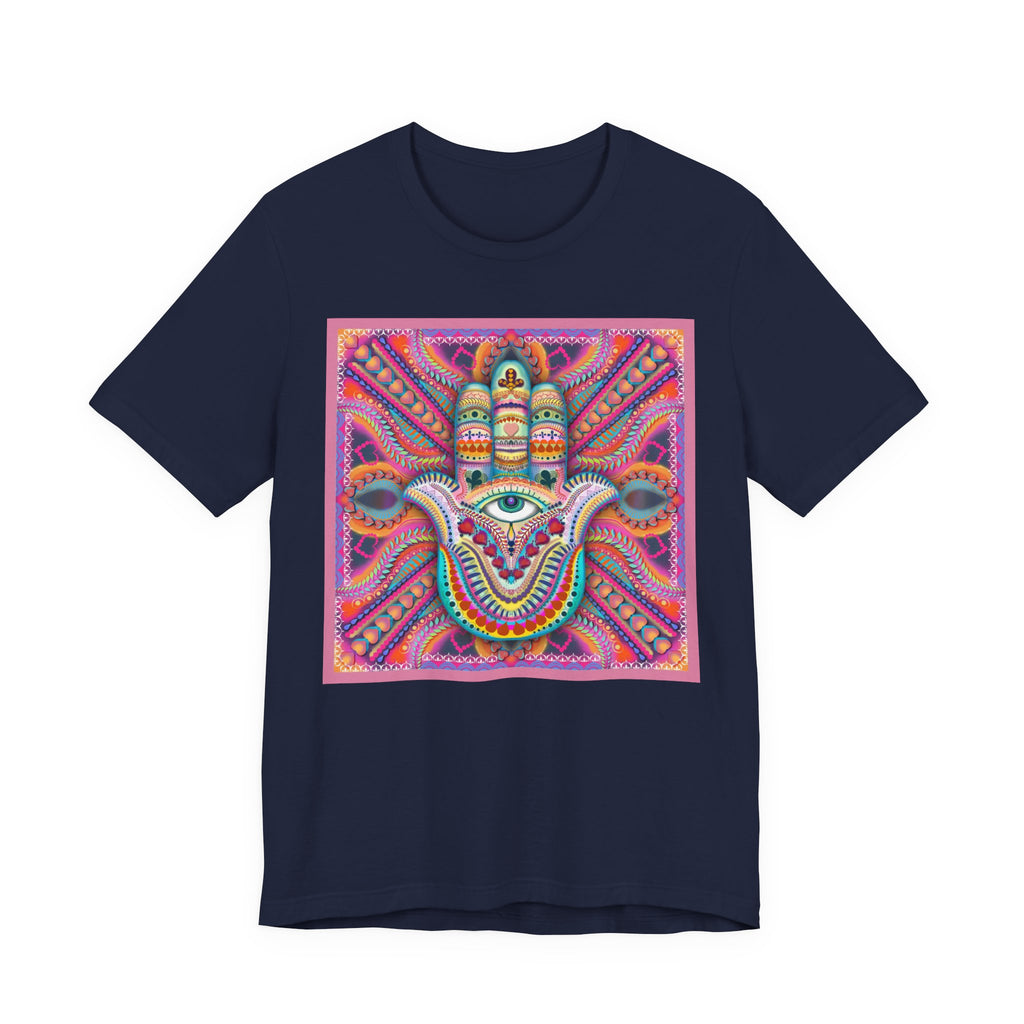 Hamsa Protection T-Shirt — Hand-Drawn Leah Quinn Spiritual Tee