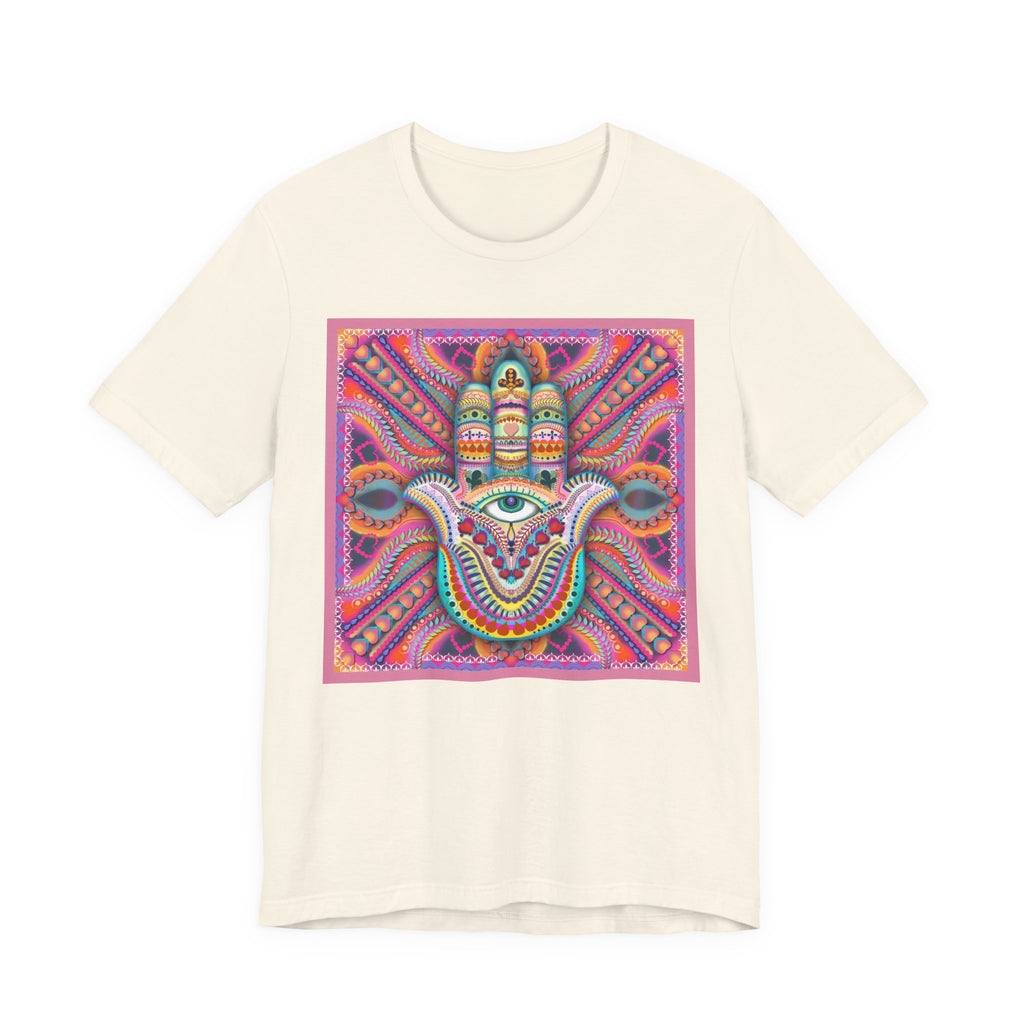 Hamsa Protection T-Shirt — Hand-Drawn Leah Quinn Spiritual Tee