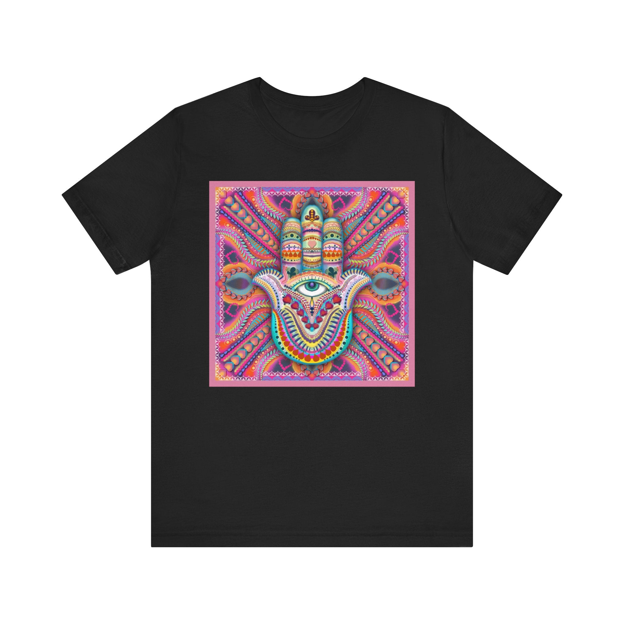 Hamsa Protection T-Shirt — Hand-Drawn Leah Quinn Spiritual Tee