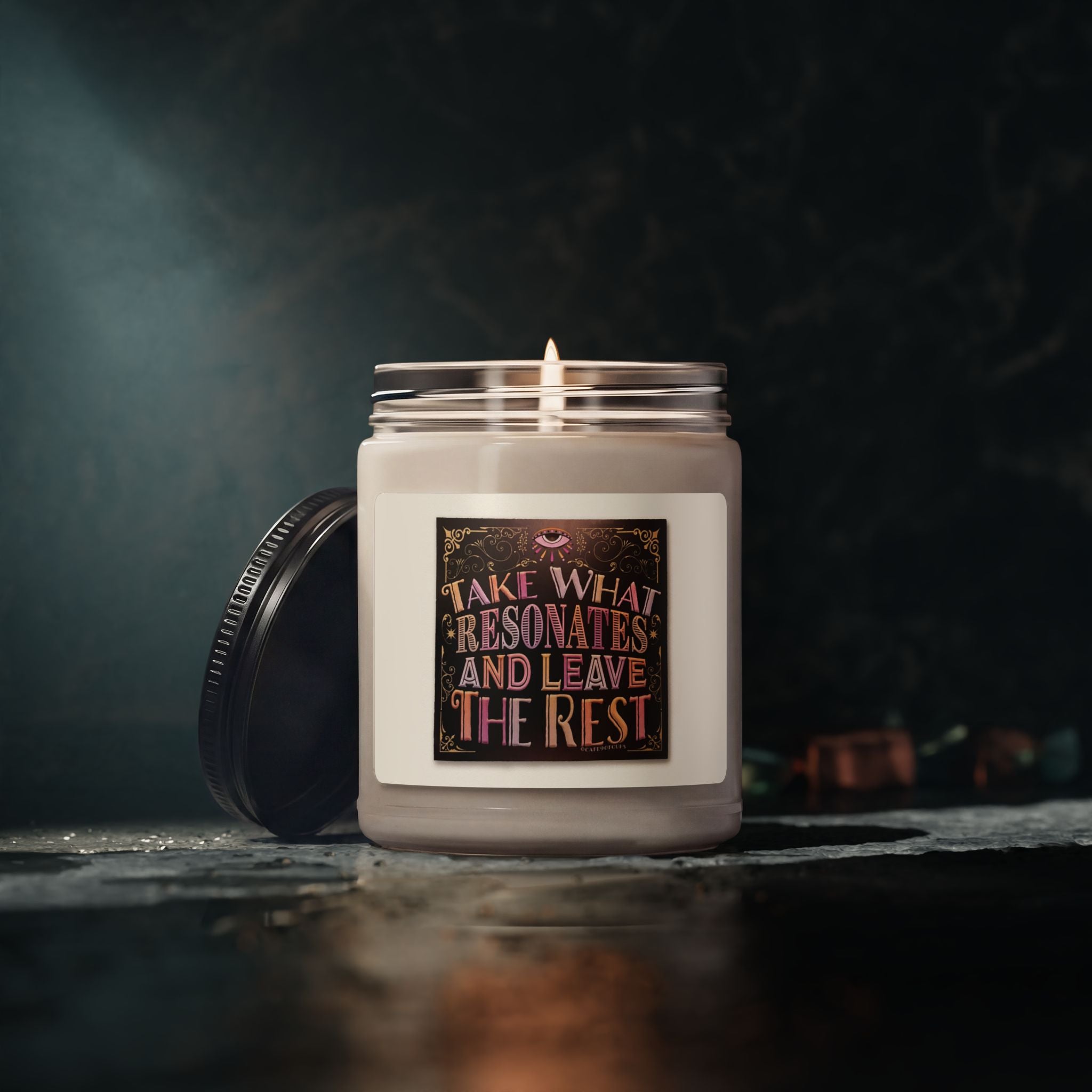 Take What Resonates and Leave The Rest, Tarot, Life Quote, LOA - Scented Soy Candles, 9oz to Sooth Your Heart and Soul