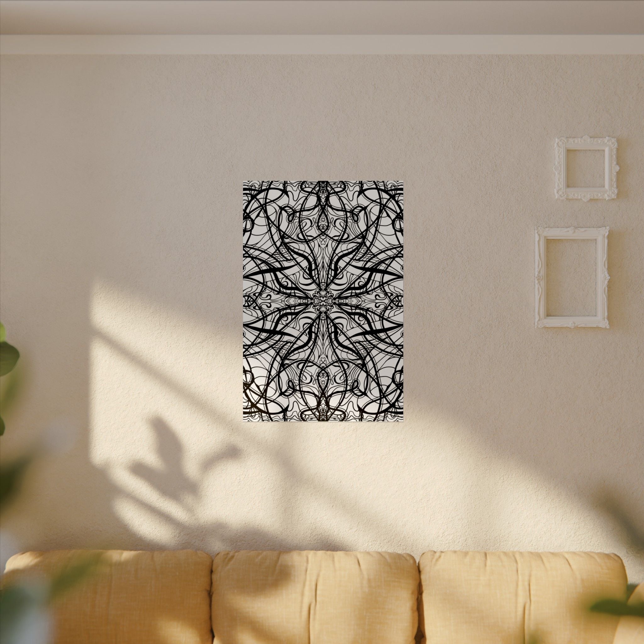 Large Wall Art to Coloring Posters - Large Symmetrical Illustration #119 - Art to Color – Premium Watercolor Coloring Poster (285gsm Cold Press Paper) 16x24, 24x36 & Huge 36"x54" inches
