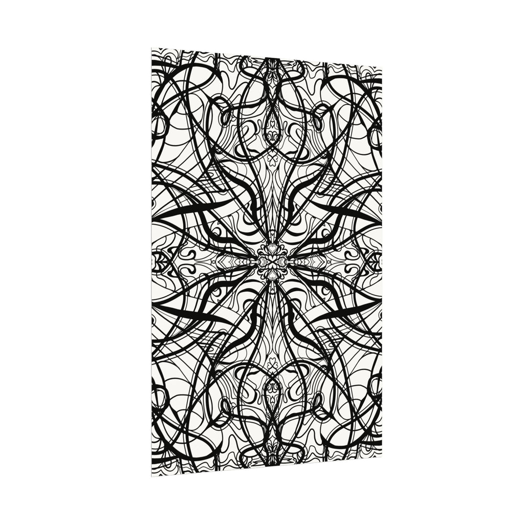 Large Wall Art to Coloring Posters - Large Symmetrical Illustration #119 - Art to Color – Premium Watercolor Coloring Poster (285gsm Cold Press Paper) 16x24, 24x36 & Huge 36"x54" inches